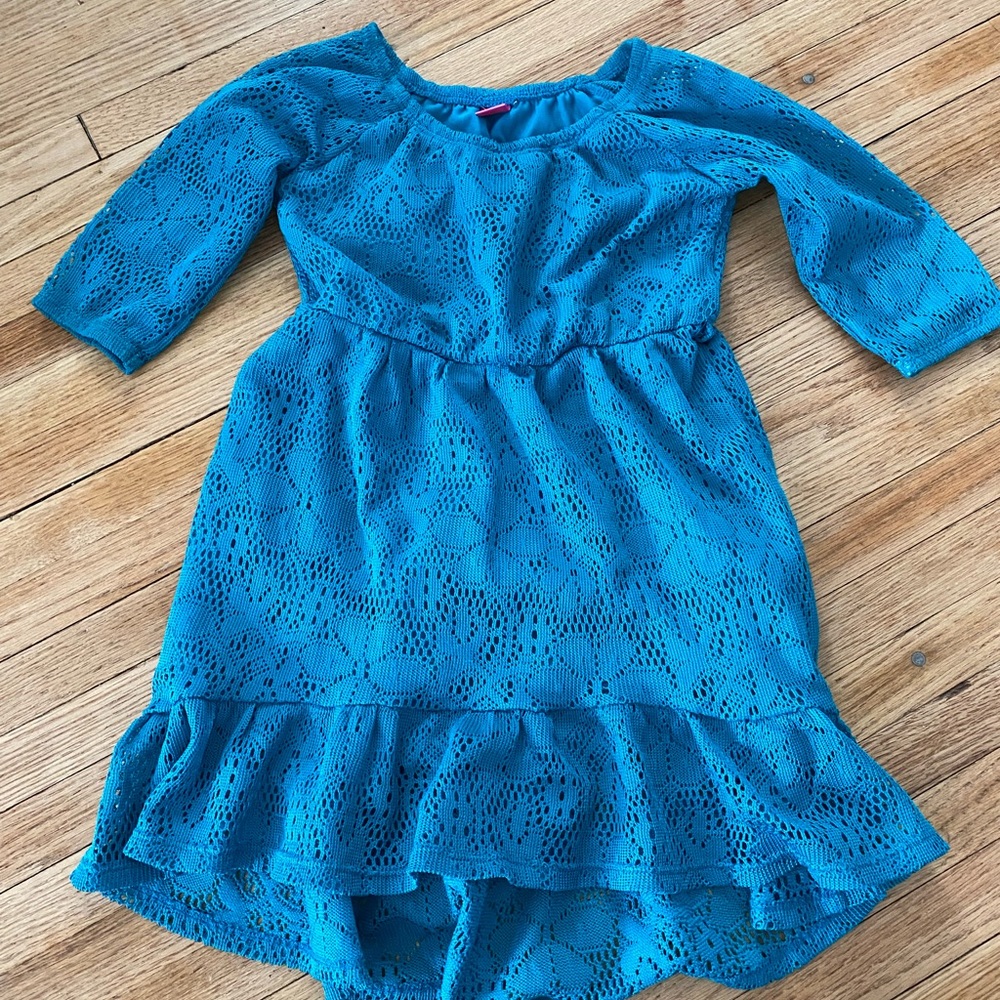 Star Ride Size 4 Girl Teal Lace Dress